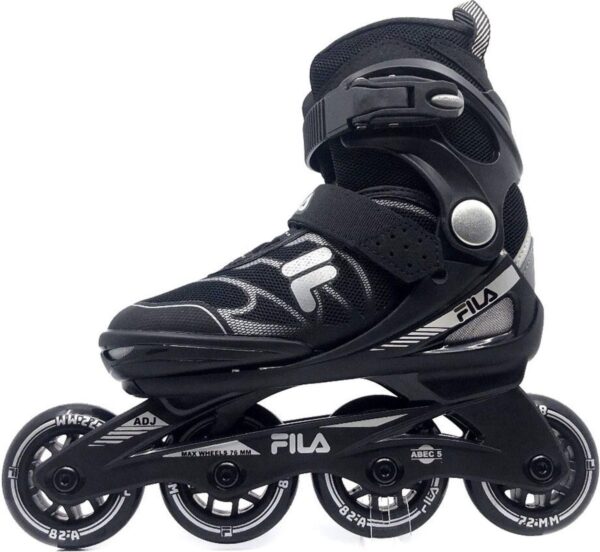 Fila J-ONE Kinder verstelbare inline skates - Black - Maat 32-36 Zwart/Grijs (8026473452957)
