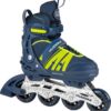 Hudora Comfort Inline Skates Soft Boot Inline Roller Skates Adjustable in Length and Width, Comfort Inline Skates Deep Blue Size 29-34, 28450, Deep Blue, 29-34 (4005998852927)