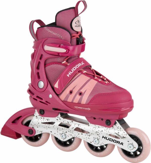 HUDORA Inline Skates Comfort Strong Berry Size 29-34 Soft Boot Inline Roller Skates Adjustable in Length and Width (4005998852989)