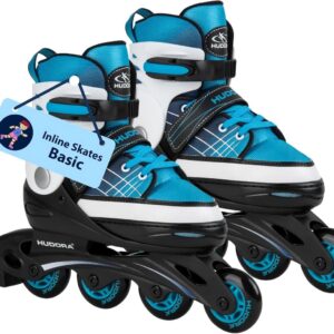 Basis Inlineskates voor Volwassenen - Unisex In-Line Skates Blauw - Maat 30-33 (9101026359613)