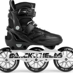 BLACKWHEELS Dynamic - Skeelers Volwassenen - Speedskates - Inline Skates - Inlineskates Verstelbaar - Maat: 39-42 (L) - Zwart - 110mm wielen (5902659843364)