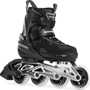 BLACKWHEELS Flex PRO - Skeelers Volwassenen - Inline Skates - Inlineskates Verstelbaar - Maat: 38-41 (L) - Zwart (5902659843210)