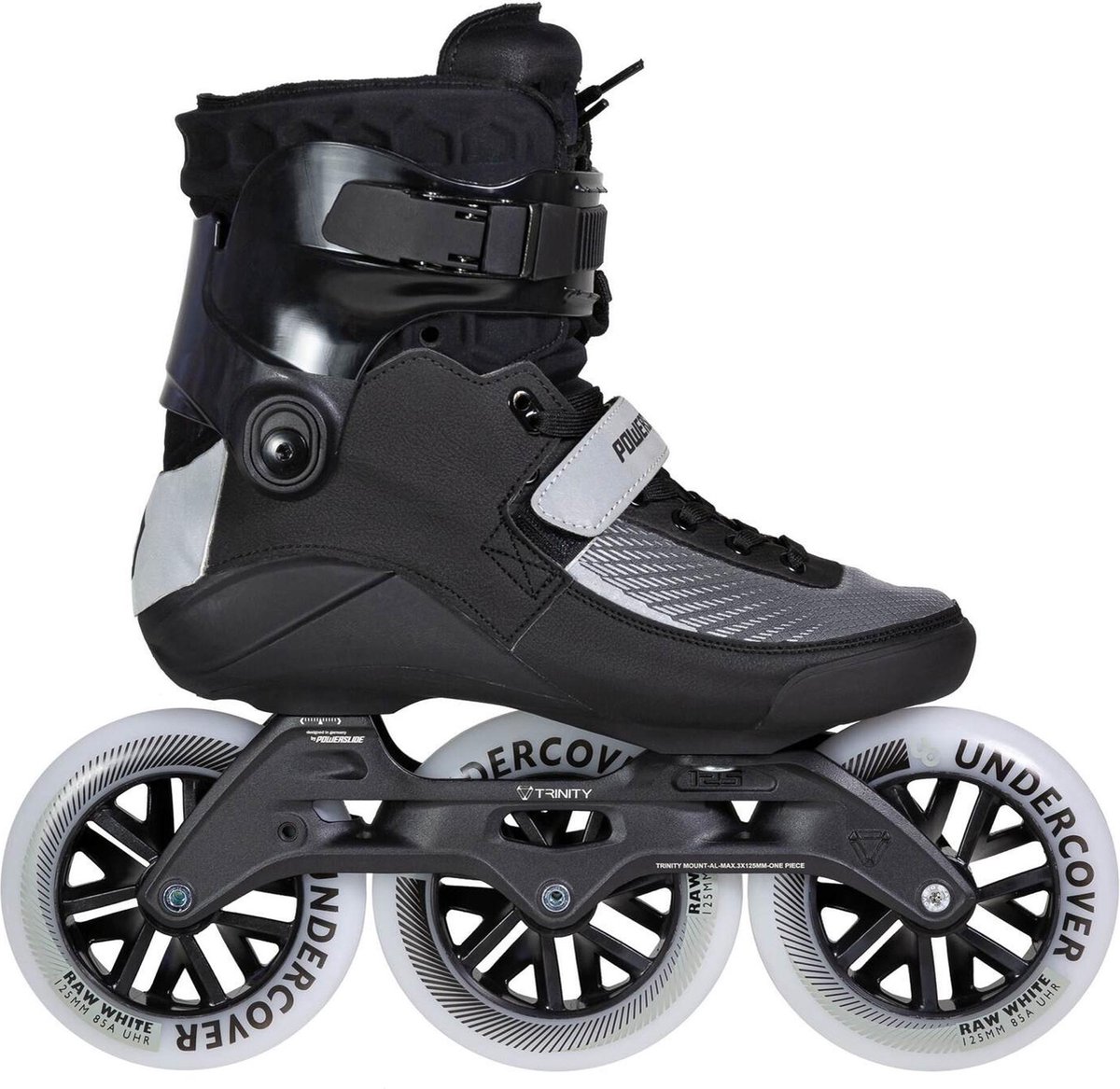 Powerslide Swell Inlineskates - Maat 39 - Unisex - zwart - wit - grijs (4040333548967)