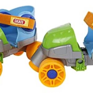 Verstelbare Rolschaatsen voor Kinderen - Blauw/Groen, Maat 24-30, Inlineskates met Leerhulp (9101090412658)