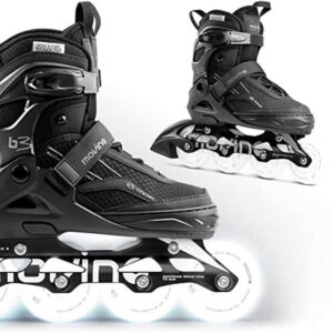 Verstelbare inlineskates voor volwassenen met LED-wielen (9101090409733)