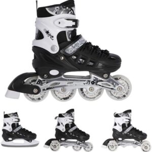 Nils Extreme NH10905 - Inlineskates - 4-in-1 Configuratie - Zwart - Verstelbaar (5907695532760)