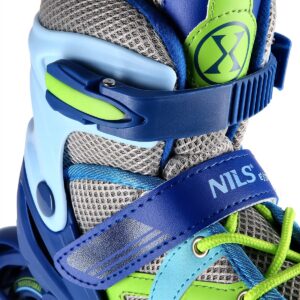 Nils Extreme NJ1828A - Inlineskates - Blauw en Groen - Verstelbaar - Comfortabele Pasvorm (5907695525557)