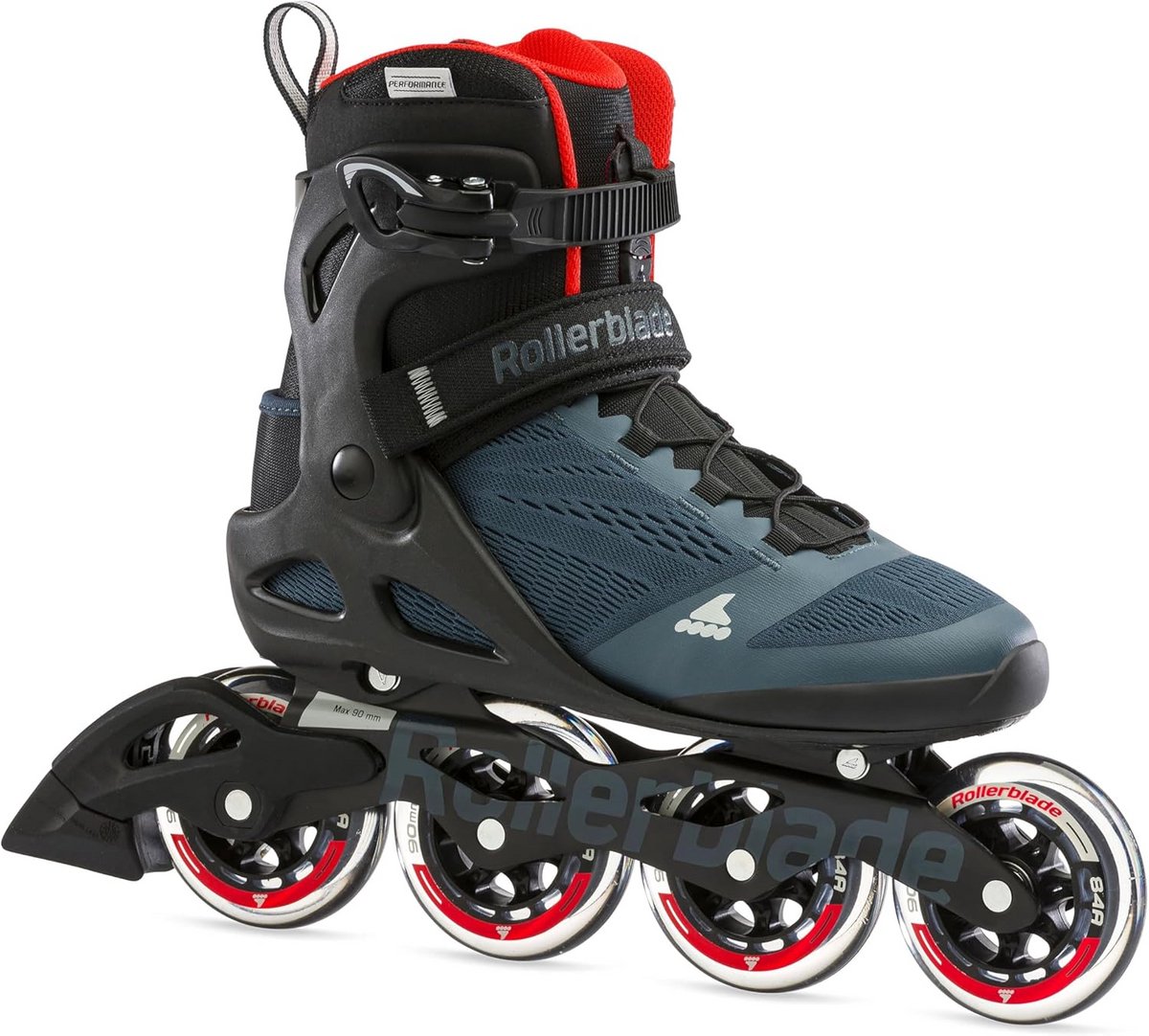 Inlineskates Heren - Skeelers - Fitness Skaten - 90mm Wielen - EU 45 - Blauw Oranje (9101154288212)