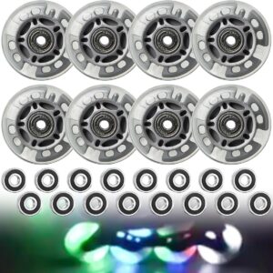 Inlineskates Wielen 72 mm met LED Verlichting - Set van 8 voor Volwassenen en Kinderen (9101044515893)