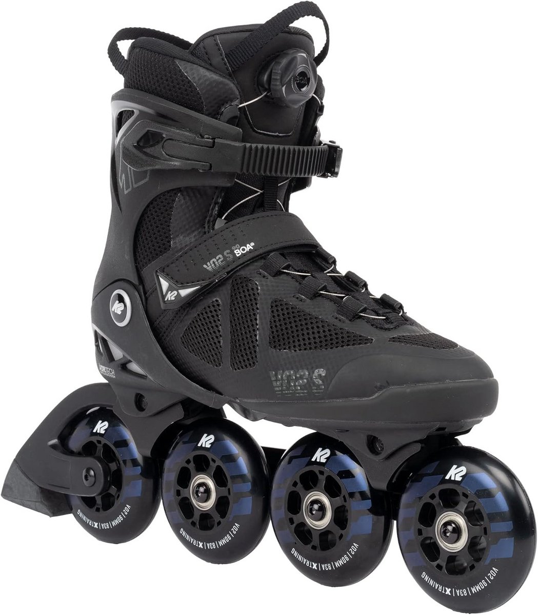 Inlineskates voor Volwassenen met BOA Fit Systeem - Snelle Fitness Skates - Zwart (9101075279054)