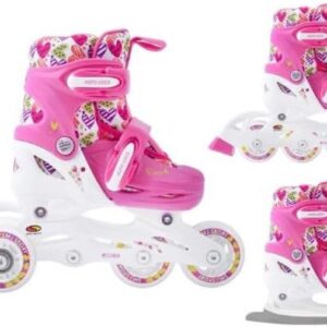 Verstelbare Kinder Skates 3-in-1: Inlineskates, Schaatsen en Triskates (9101095530326)