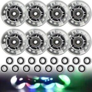 Allecto plus - Inlineskates Wielen Set van 8 stuks 72 mm voor Volwassenen en Kinderen - Rolschaatsen met LED en Kogellagers (8785347053743)