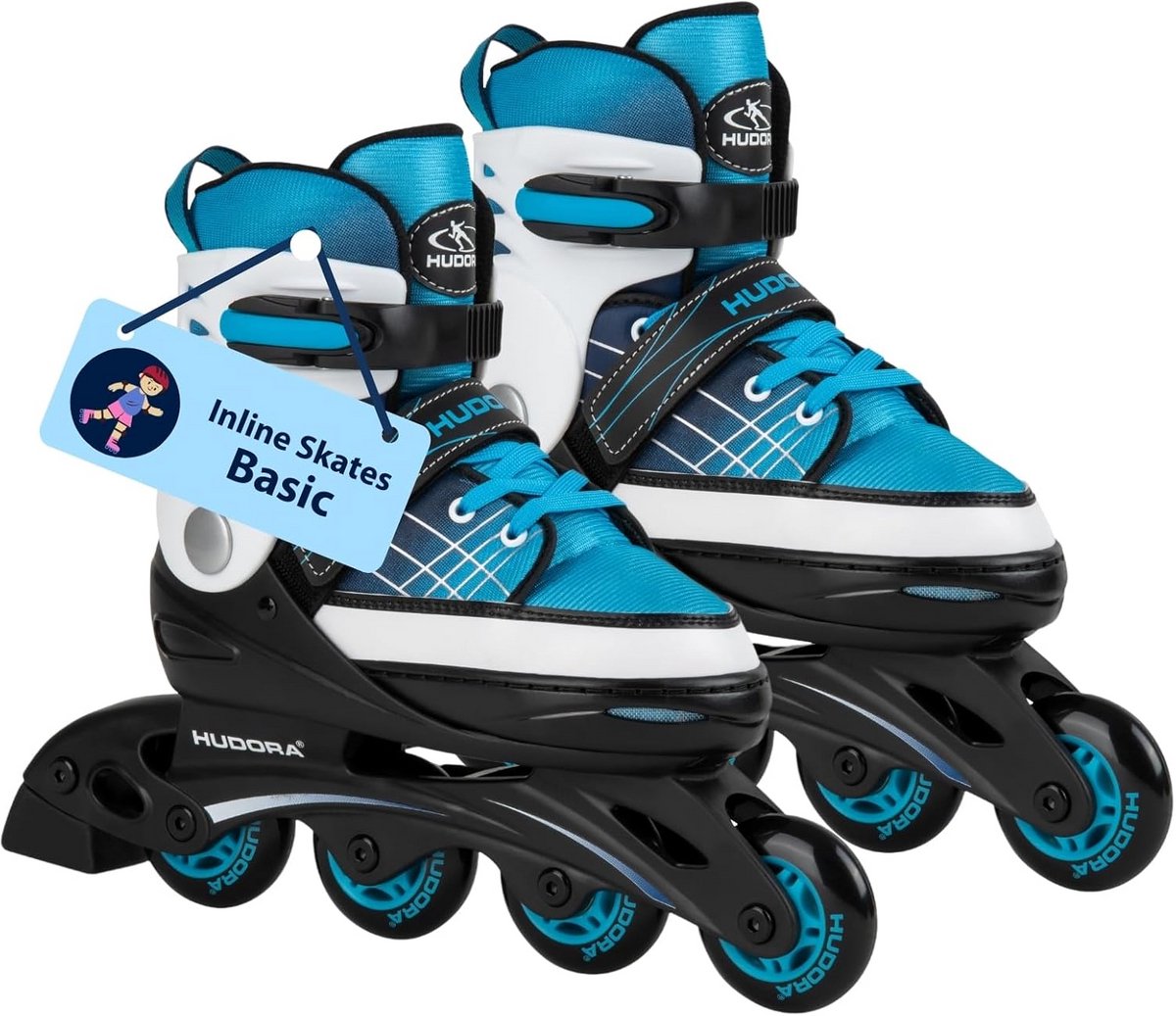 Basis Inlineskates voor Volwassenen - Unisex In-Line Skates Blauw - Maat 30-33 (9101057701757)