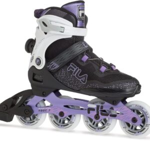 Dames Inlineskates - Fitness Schaatsen - Stedelijk Skaten - Uniek Sluitmechanisme - 84mm Wielen - Zwart Paars (9101161379828)