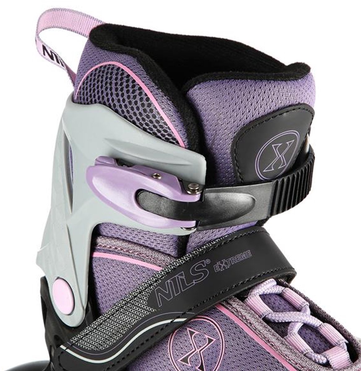 Nils Extreme NA11008 - Inlineskates - Grijs-Violet - Aluminium Frame - Semi-Softboot (5907695523676)