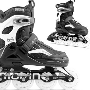 Verstelbare Inlineskates - Rolschaatsen Kinderen - Actief Buitenleven - Zelfoplichtende Wielen - Maat 38-41 - Wit (9101161379729)