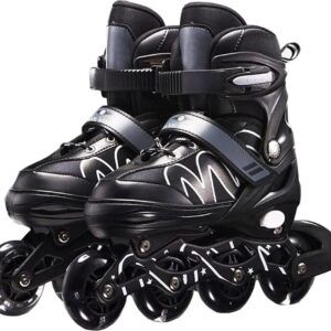 Verstelbare professionele inlineskates voor volwassenen en kinderen - comfortabele skates voor meisjes met 4 wielen (8785302376948)