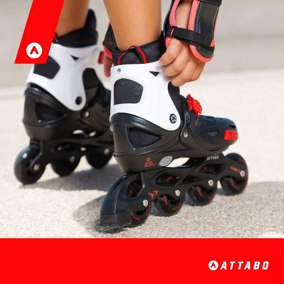 ATTABO APX Inlineskates voor kinderen, maat 36-40, vijftraps instelling, ABEC-7 lagers, harde schaal, PP-rail - ShopVlot (2227620047323)