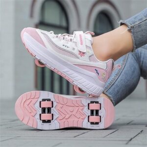 Kinder Sneakers met Wieltjes - Inlineskates voor Jongens en Meisjes - 4 Afneembare Wielen (8763220162300)