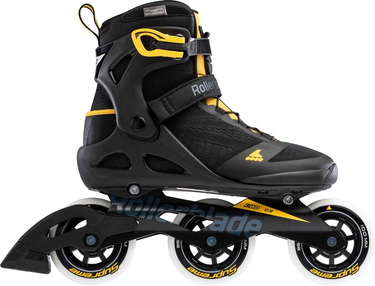 Rollerblade Inlineskates - Maat 42 - Unisex - zwart/geel (8050459822403)