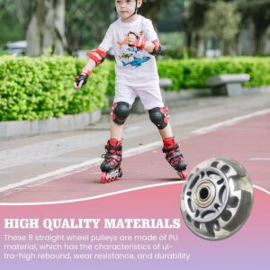 Set van 8 Inlineskate Wielen 72mm Vervangingsset met Kogellagers (6153440273207)