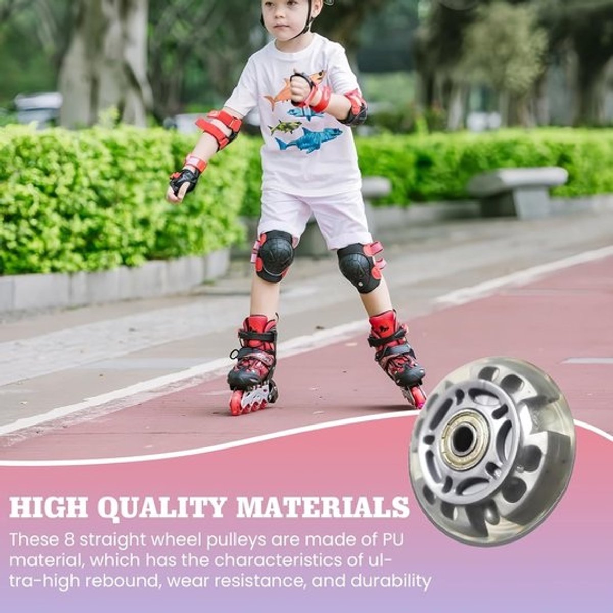 Set van 8 Inlineskate Wielen 72mm Vervangingsset met Kogellagers (6153440273207)