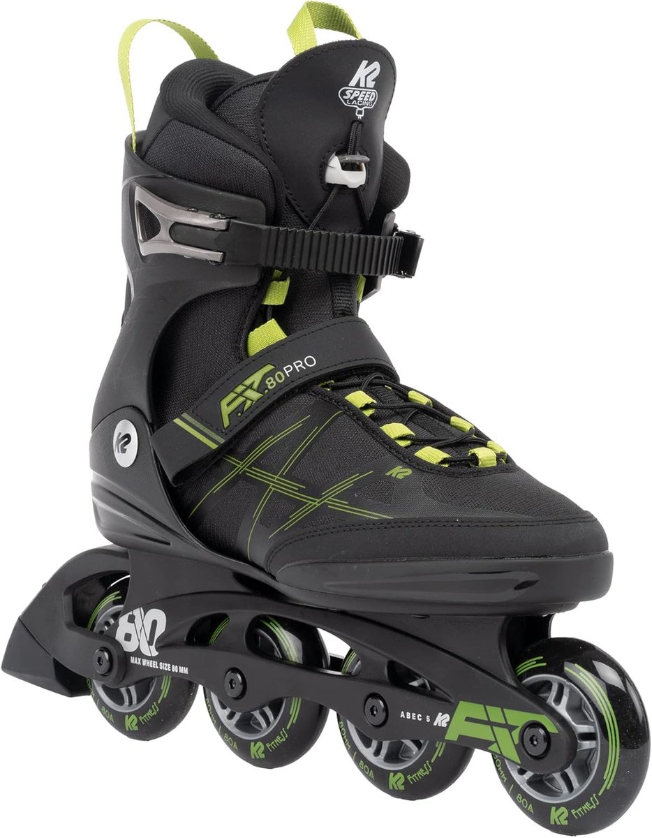 Skeelers Heren - Inlineskates - Outdoor Lifestyle - Originele Softboot - 80mm Wielmaat - Zwart Olijf (9101149396366)
