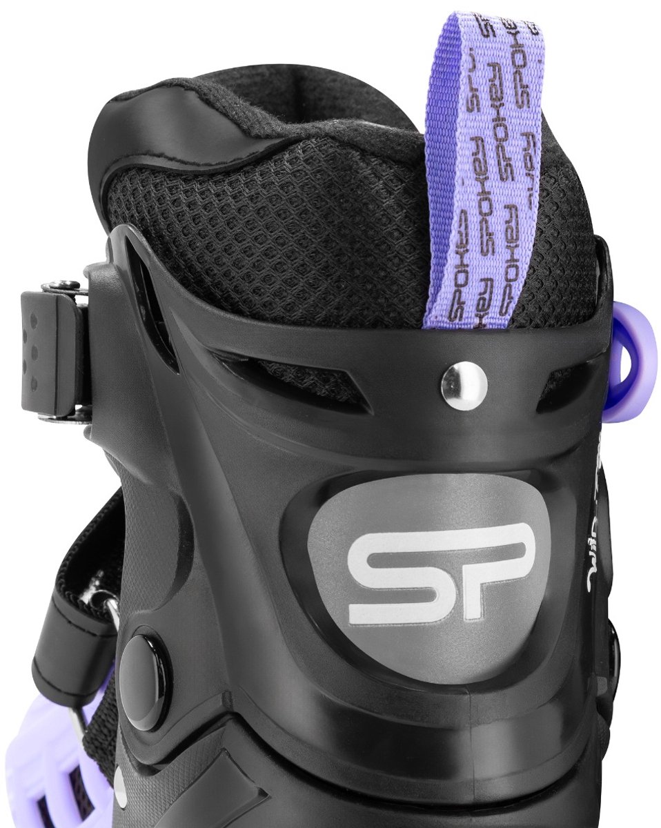Spokey 4W1 Verstelbare Inlineskates - Zwart / Paars - Maat 29-33 (5905339446220)