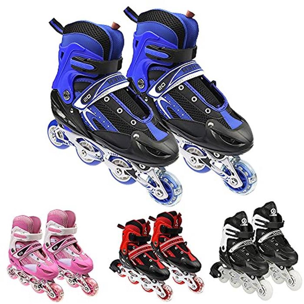 Verstelbare 3-in-1 Inlineskates voor Kinderen en Volwassenen - Rolschaatsen voor Meisjes en Jongens (9101090663821)