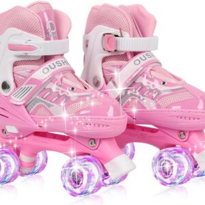 Verstelbare Inlineskates voor Kinderen en Jongeren, Maat 31-38, met Lichtgevende Wielen of Standaard (9101115957782)