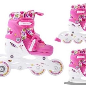 Verstelbare Kinder Skates 3-in-1: Inlineskates, Schaatsen en Triskates (6153431078019)