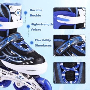 Verstelbare oplichtende inlineskates - 2 kleuren, 3 maten - kinderen, mannen, vrouwen (8763218003264)